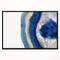 Designart - Macro of Blue Agate Stone - Abstract Framed Canvas Wall Art Print